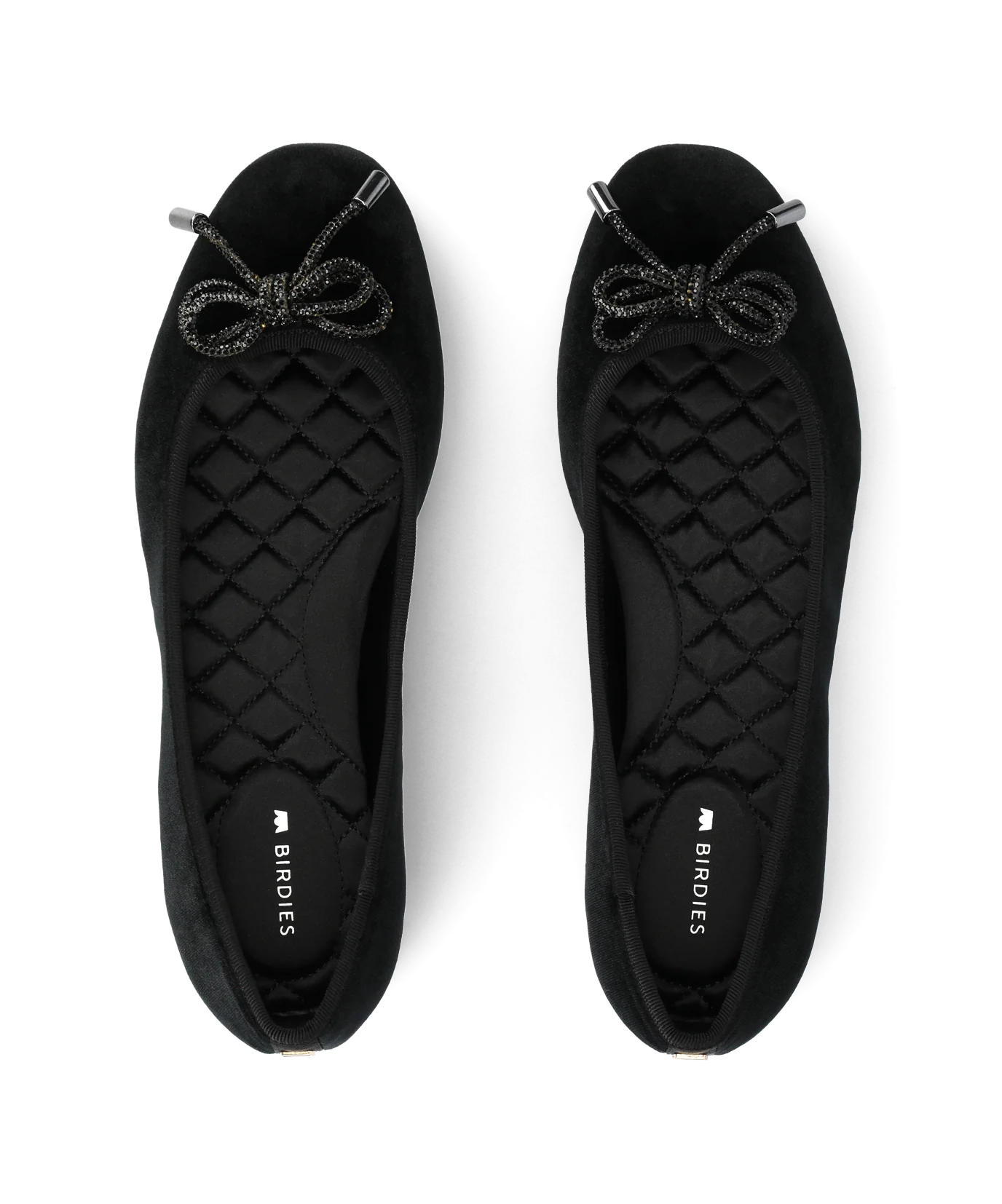 The Hummingbird - Black Velvet Jeweled Bow - Image 4