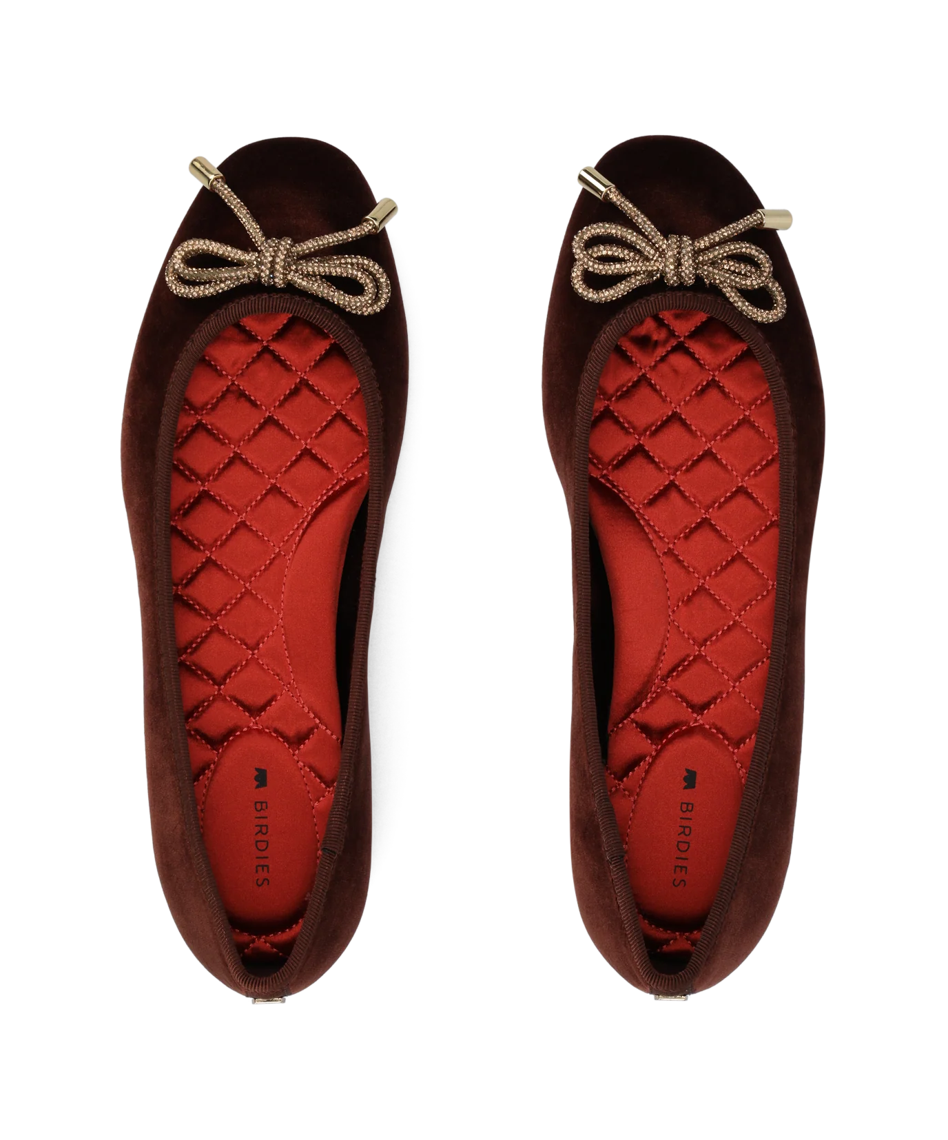 The Hummingbird - Brandy Velvet Jeweled Bow - Image 4