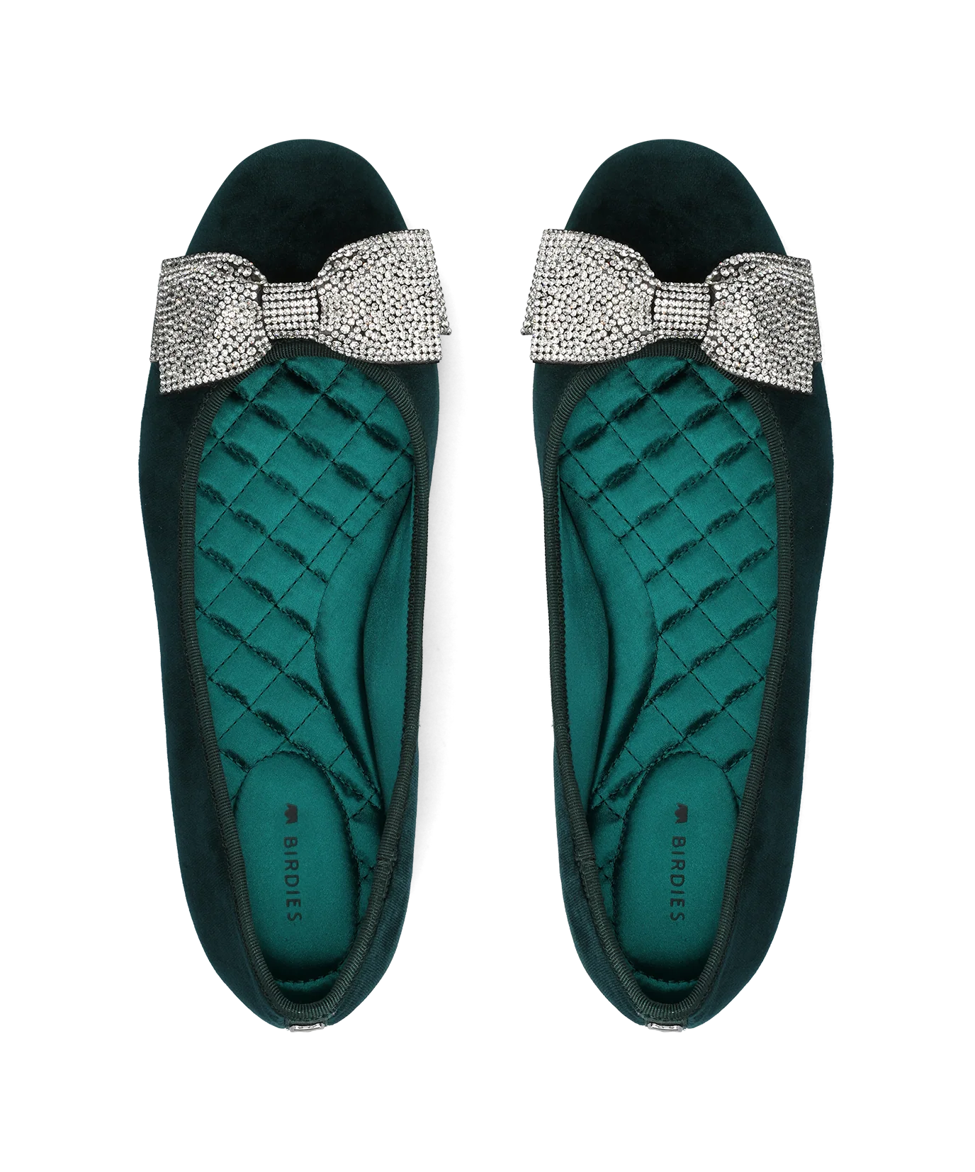 The Hummingbird Jewelry Bow - Royal Green Velvet - Image 4