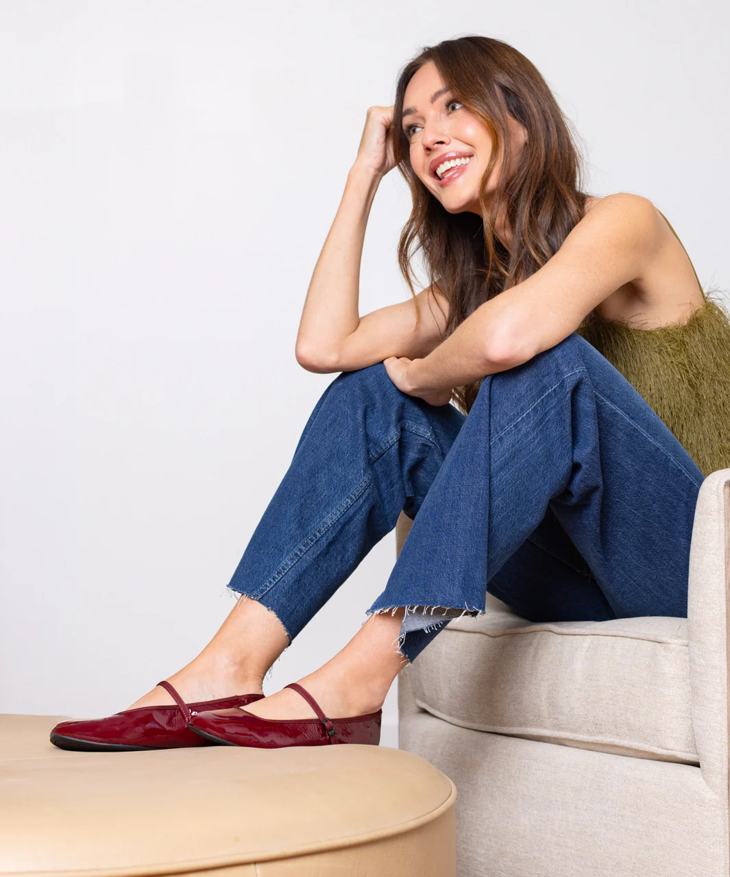 The Hummingbird  Mary Jane - Burgundy Patent - Image 3