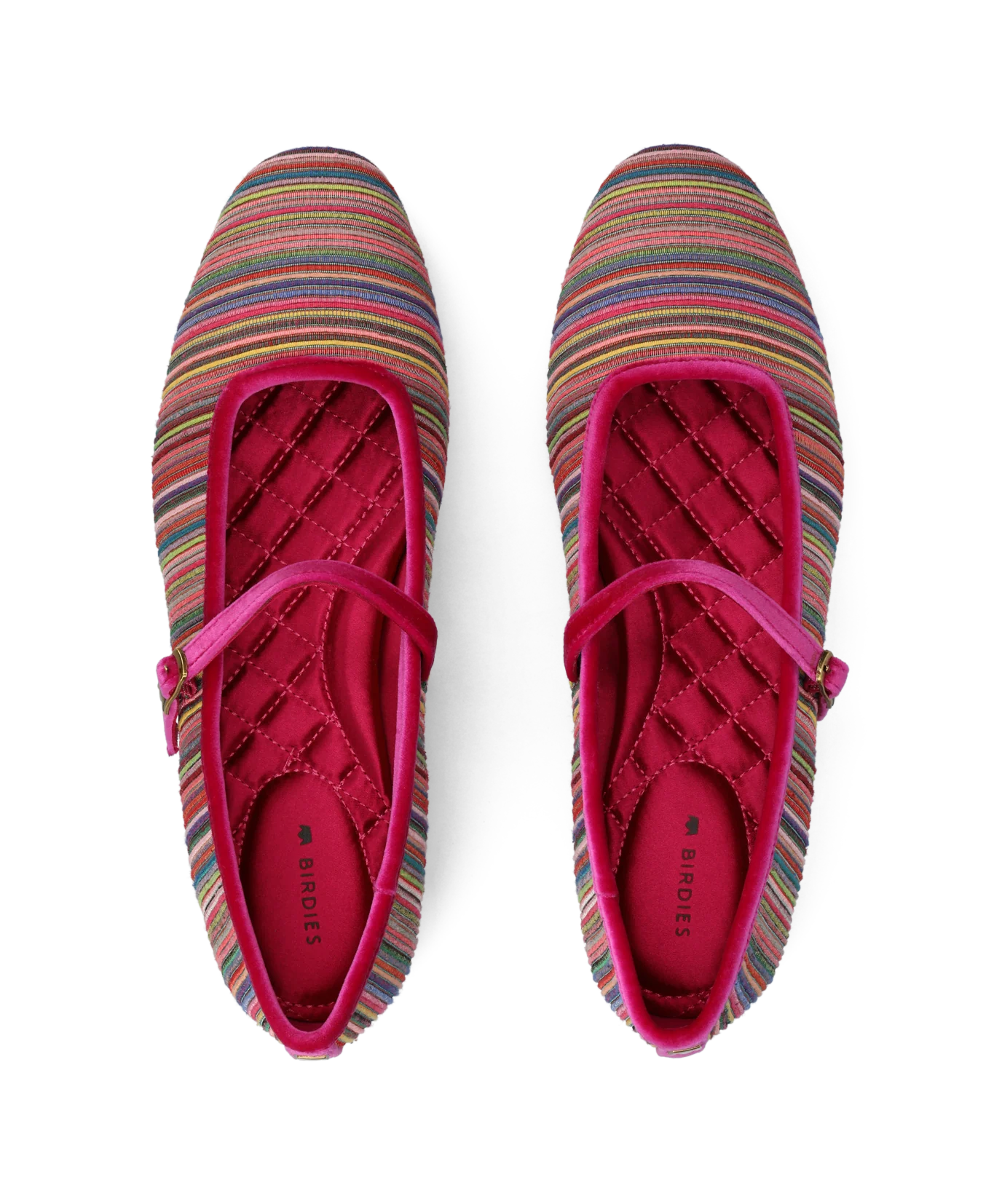 The Hummingbird Mary Jane Grosgrain - Hot Pink Multi Stripe - Image 5