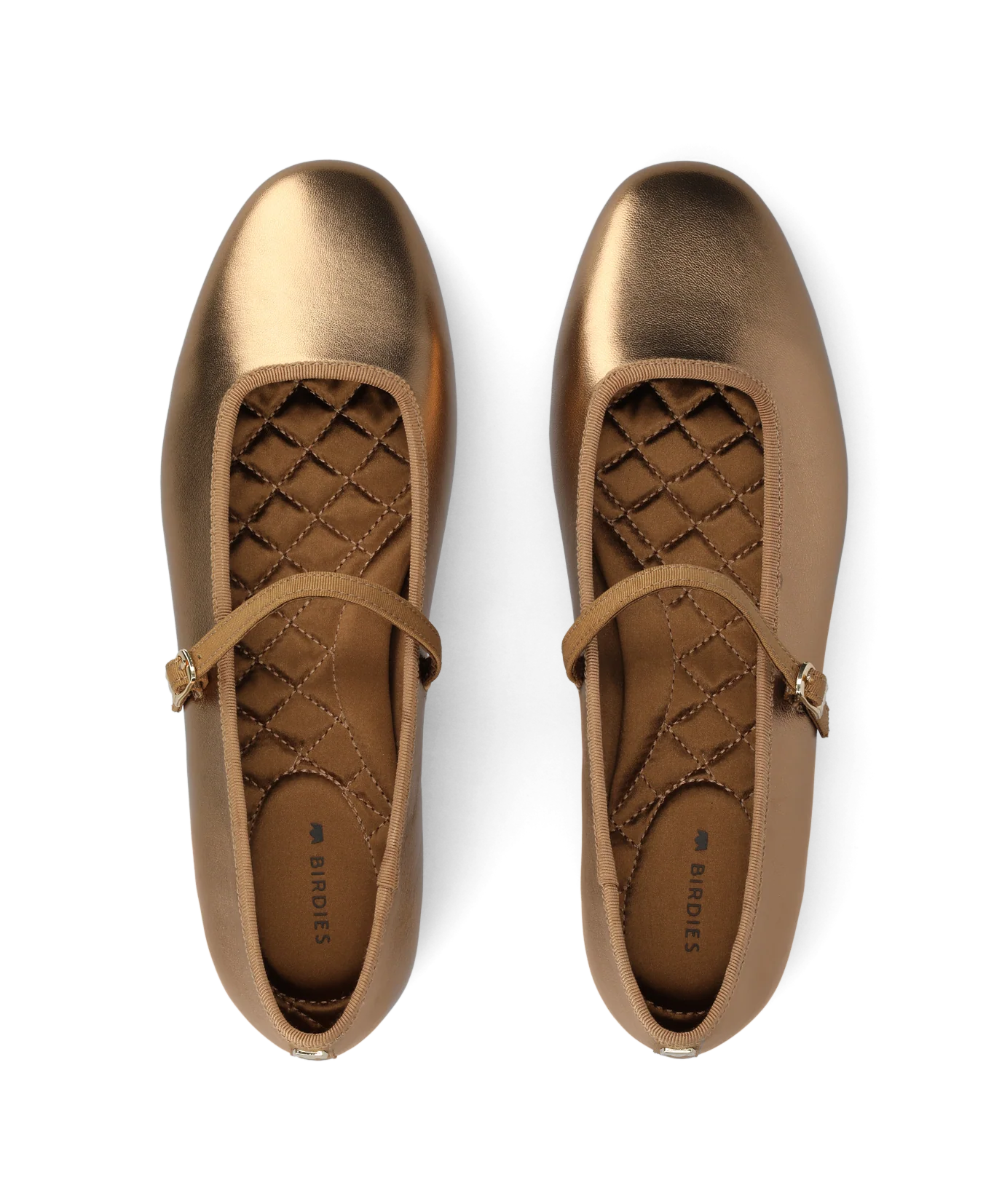 The Hummingbird Mary Jane - Vintage Gold Metal Leather - Image 3